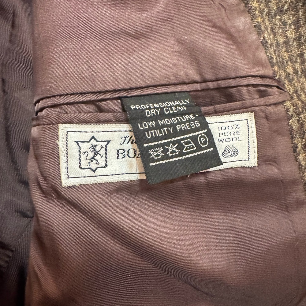 Hickey Freeman Vintage Brown Houndstooth Sport Coat - Picture 7 of 10